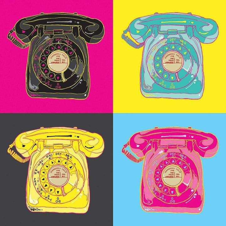 Popart Phones (square) Wall Art