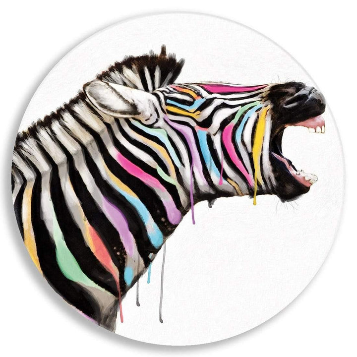 Laughing Stock Zebra Circle Acrylic Glass Wall Art
