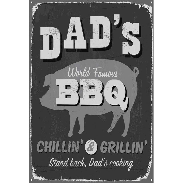 Dad's BBQ, Black and White Wall Art