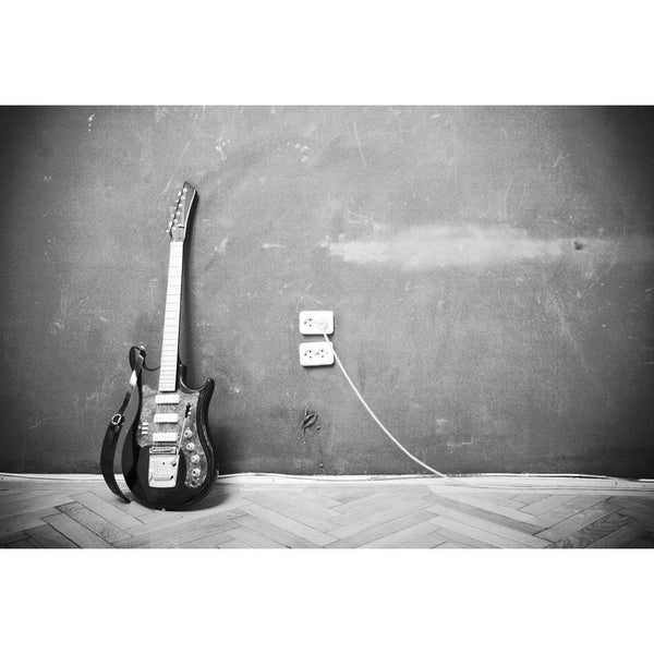 Vintage Guitar, Black and White Wall Art