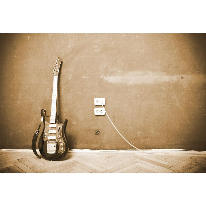 Vintage Guitar, Sepia Wall Art