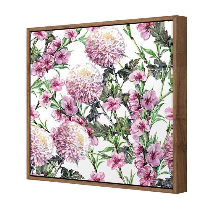 Pink Buds On Chrysanth (Square) Wall Art