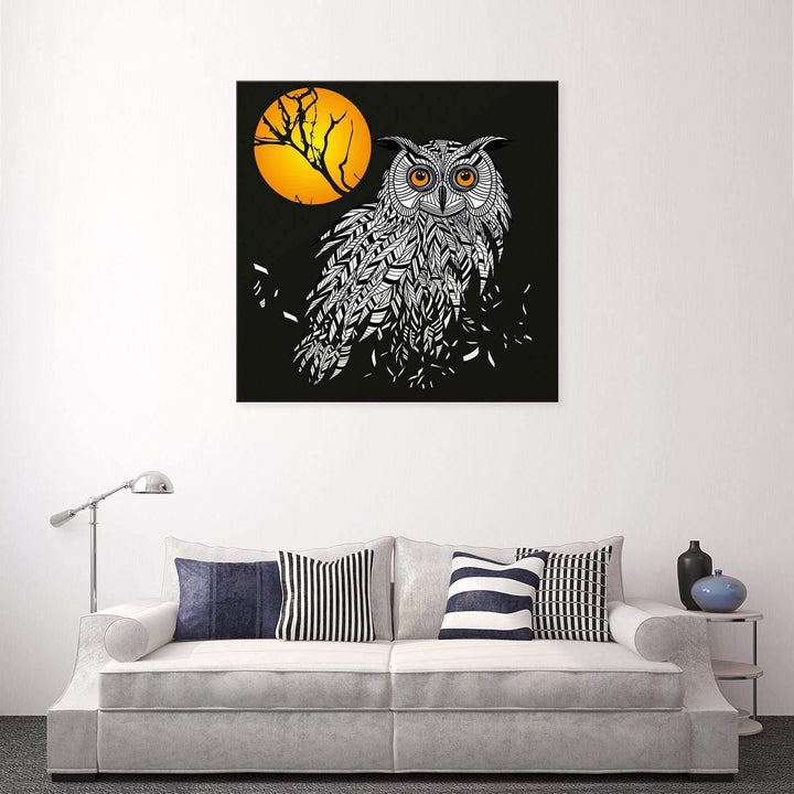 Moonlight Owl (Square) Wall Art