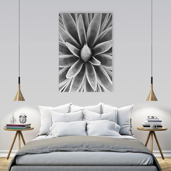 Prickly Perfect, Black and White (Portrait) Wall Art