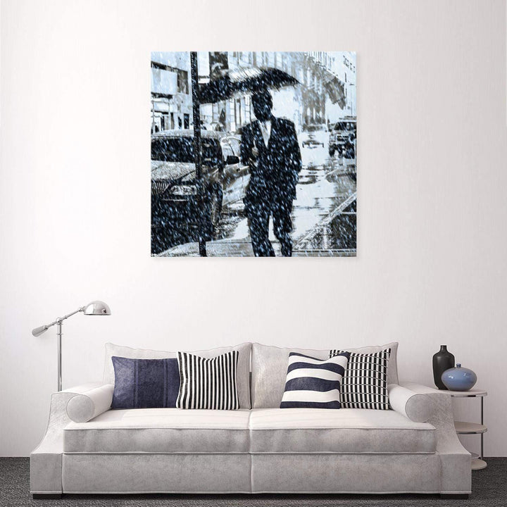 Suited to Snow (Square) Wall Art