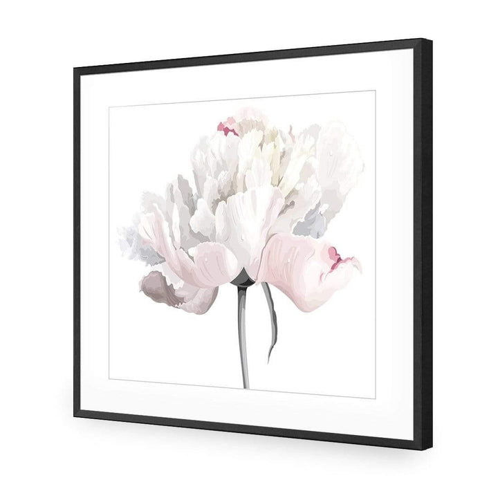 Delicate Bloom on White (Square) Wall Art