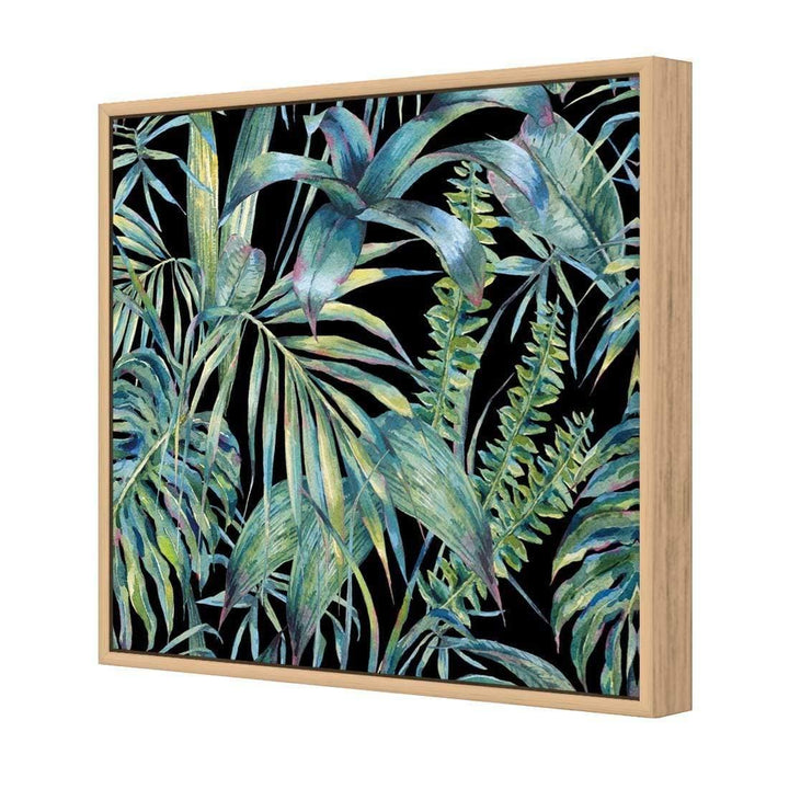Tropical Collective on Black (Square) Wall Art