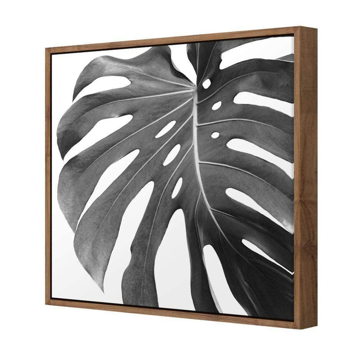 Monstera Perfection, Black and White (Square) Wall Art