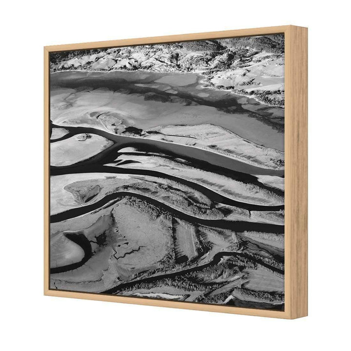 Delta Twists, Black and White (Square) Wall Art
