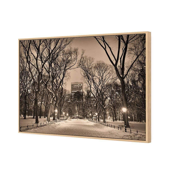 Winter in Central Park, Sepia Wall Art