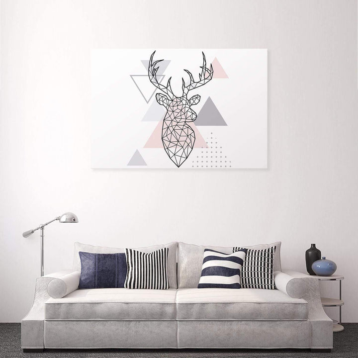 Geometric Deer (Landscape) Wall Art