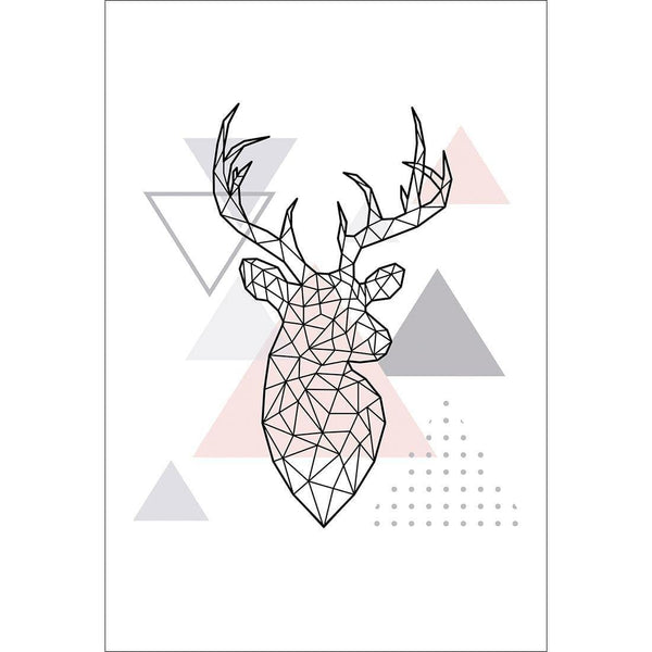 Geometric Deer (Portrait) Wall Art