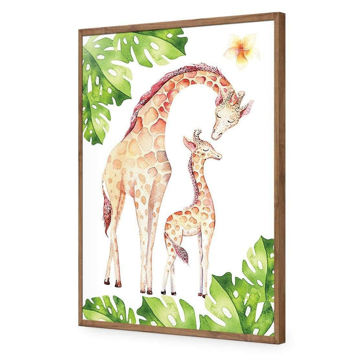 Giraffe Baby Love, Jungle Wall Art