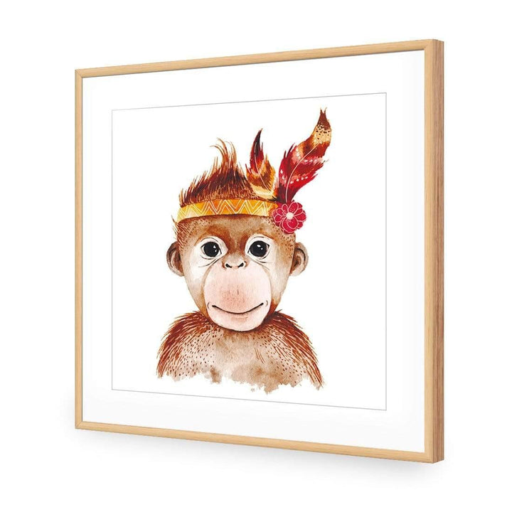 Cheeky Monkey Face (Square) Wall Art