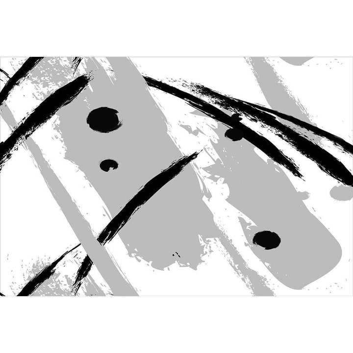 Strokes of Expression, Black and White (Landscape) Wall Art