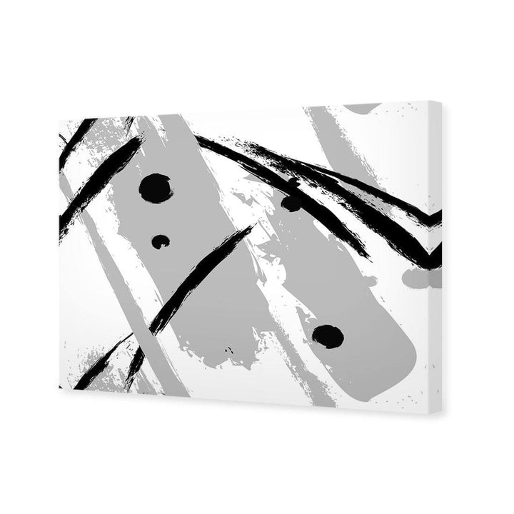 Strokes of Expression, Black and White (Landscape) Wall Art