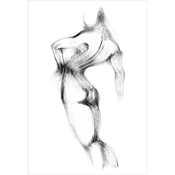 Nude Silhouette Illustration (Rectangle)