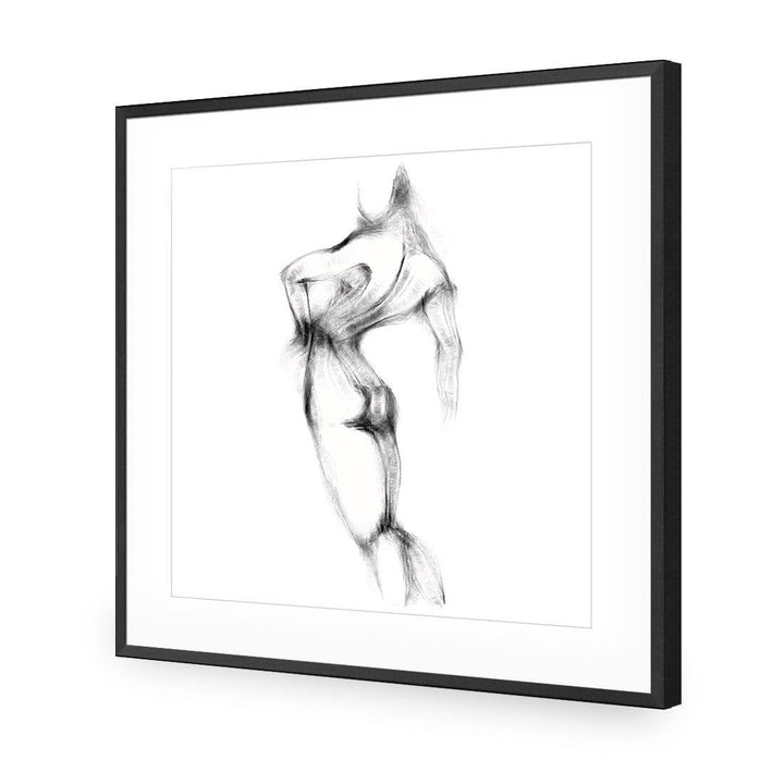 Nude Silhouette Illustration (Square) Wall Art
