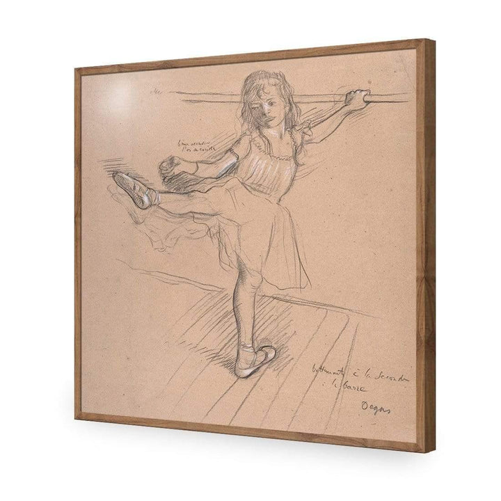 Little Girl Practicing at the Barre By Edgar Degas Wall Art