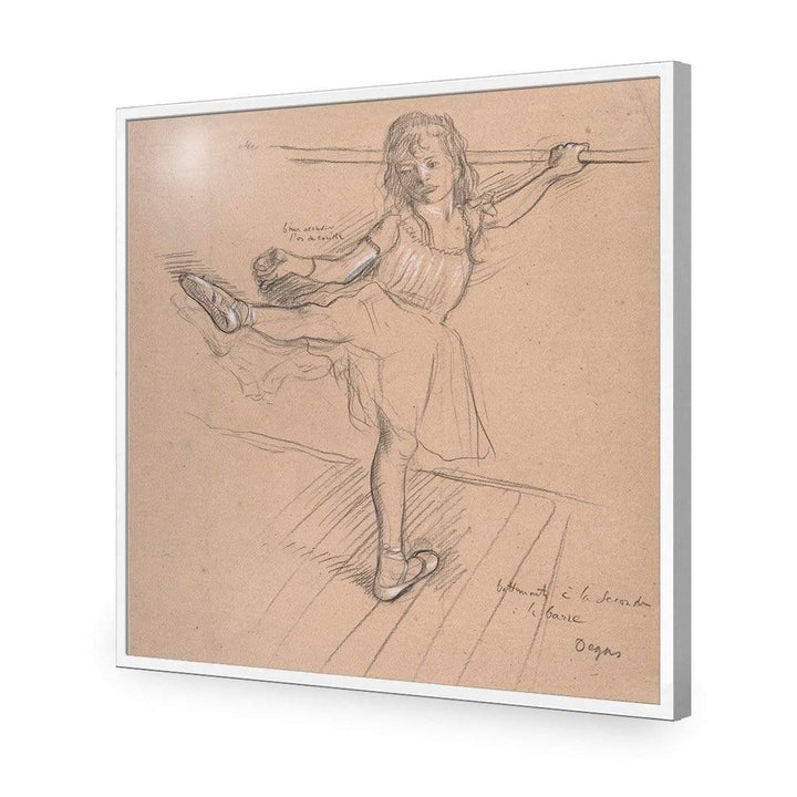 Little Girl Practicing at the Barre By Edgar Degas Wall Art