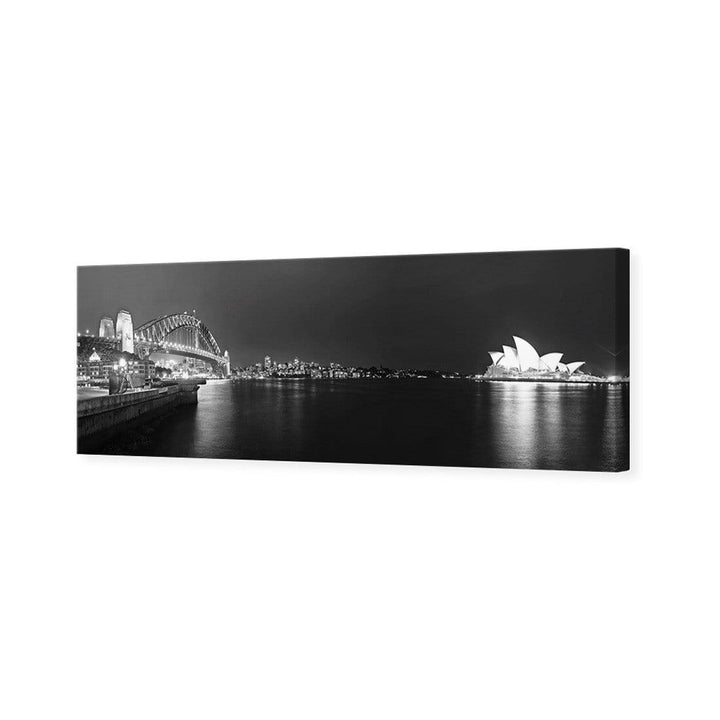 Sydney Harbour, Black and White - Bridge on Left Wall Art