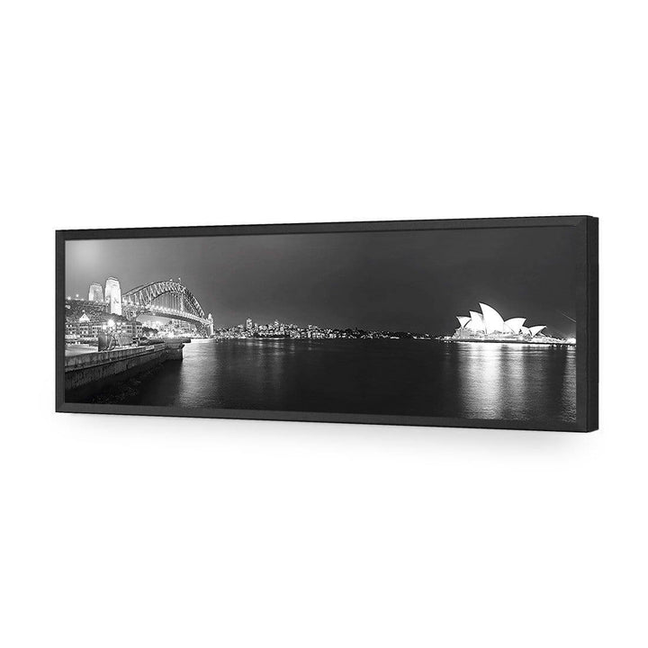 Sydney Harbour, Black and White - Bridge on Left Wall Art