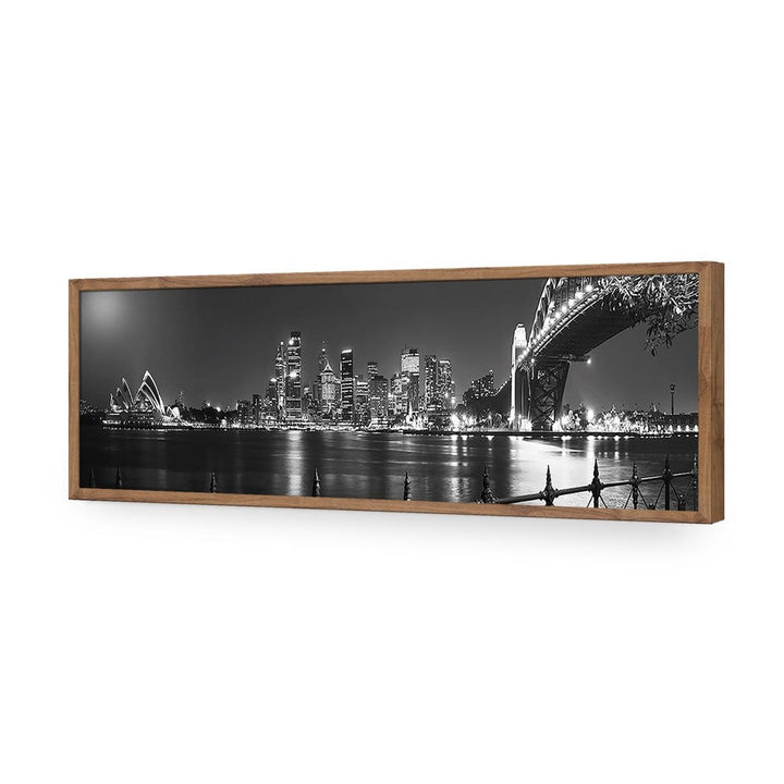 Sydney Harbour, Black and White - Bridge on Right Wall Art