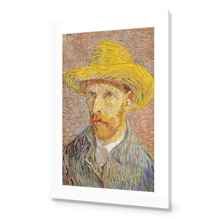 Self Portrait with a Straw Hat By Van Gogh Wall Art