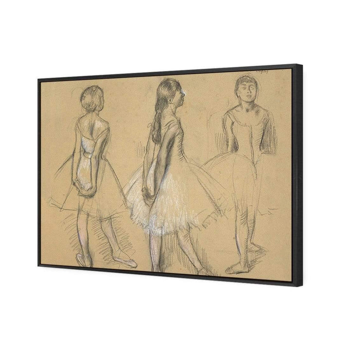 Three Sketches of a Dancer By Edgar Degas Wall Art
