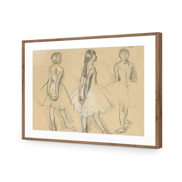 Three Sketches of a Dancer By Edgar Degas Wall Art