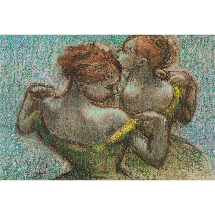 Two Dancers in Green By Edgar Degas Wall Art