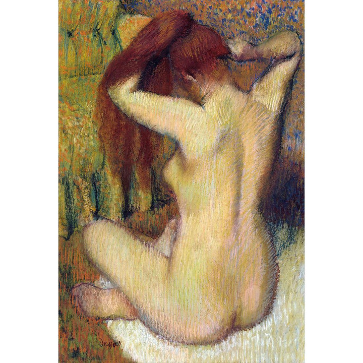 Woman Combing Her Hair By Edgar Degas Wall Art
