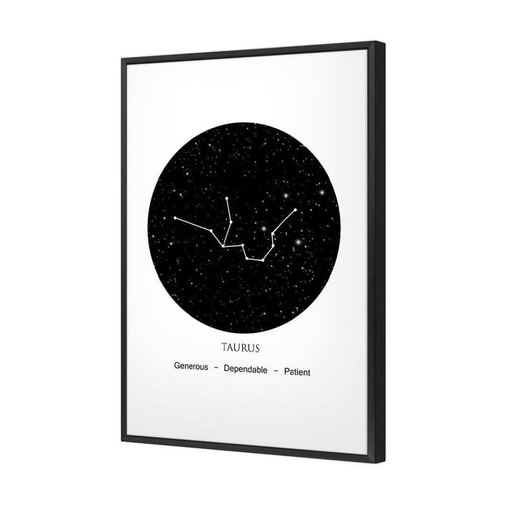 Zodiac Constellation Black - Taurus Wall Art