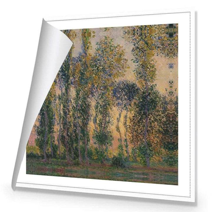 Poplars At Giverny Sunrise by Monet Wall Art