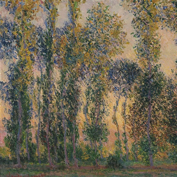 Poplars At Giverny Sunrise by Monet Wall Art