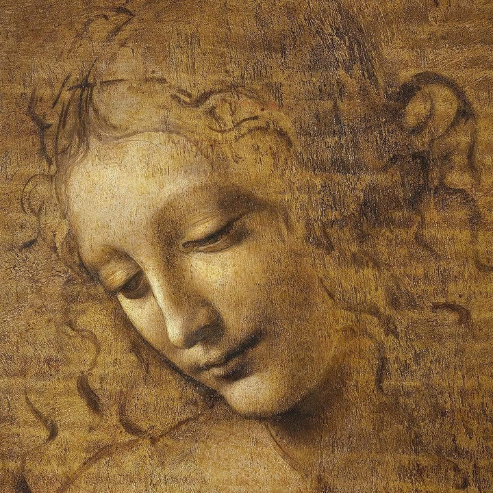 The Head of a Woman by Leonardo da Vinci (Square) Wall Art
