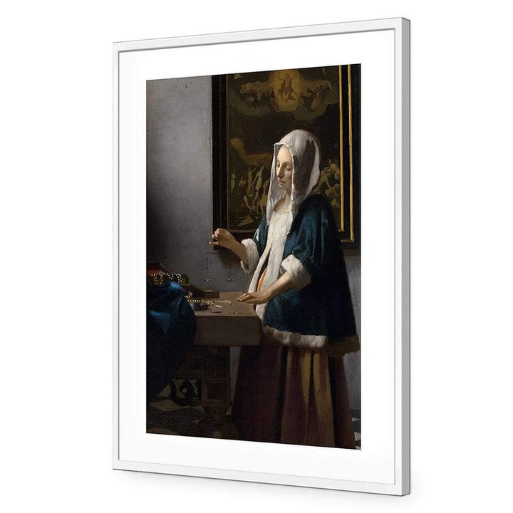 Woman Holding a Balance by Johannes Vermeer Wall Art