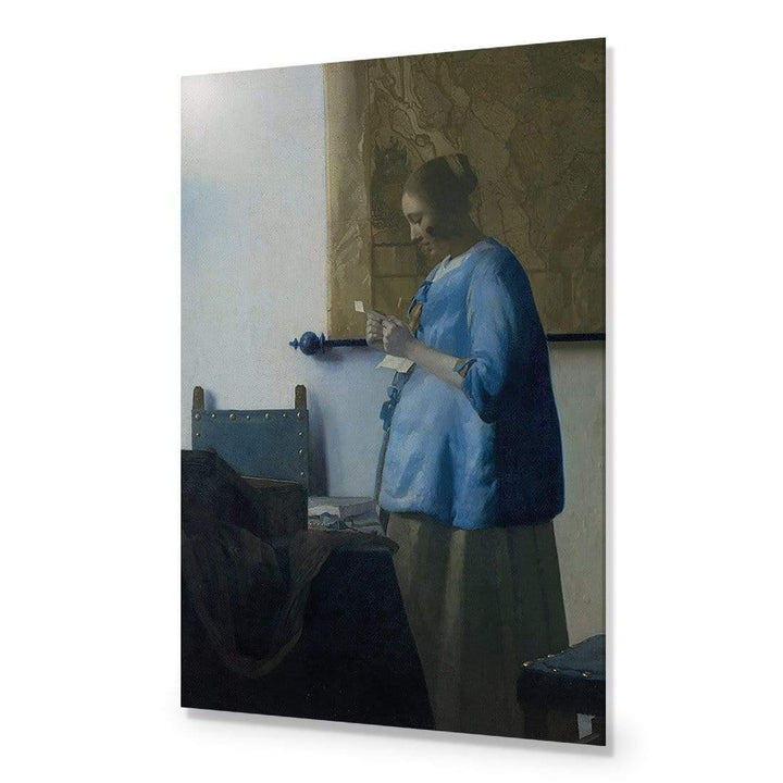 Woman in Blue Reading a Letter by Johannes Vermeer Wall Art