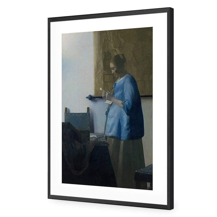 Woman in Blue Reading a Letter by Johannes Vermeer Wall Art