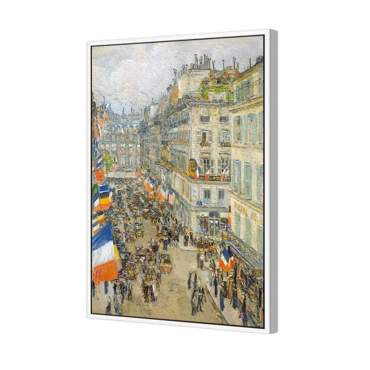 July 14th Bastille Day on Rue Daunou 1910 by Childe Hassam Wall Art