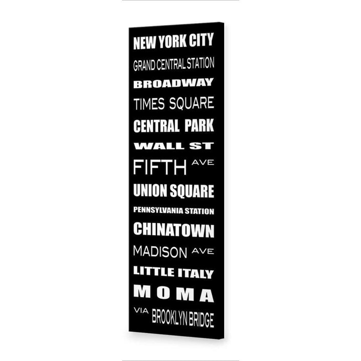 Bus Scroll, New York, Black and White (Long) Wall Art