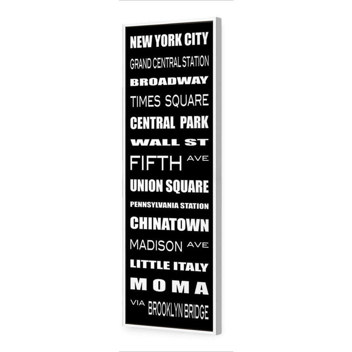 Bus Scroll, New York, Black and White (Long) Wall Art