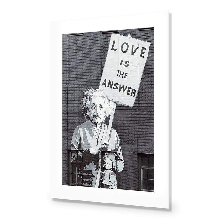 Street Art - Banksy's Einstein Love is the Answer Wall Art