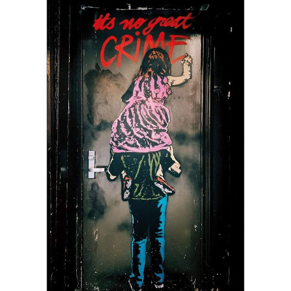 Street Art - Banksy's It's No Great Crime Wall Art