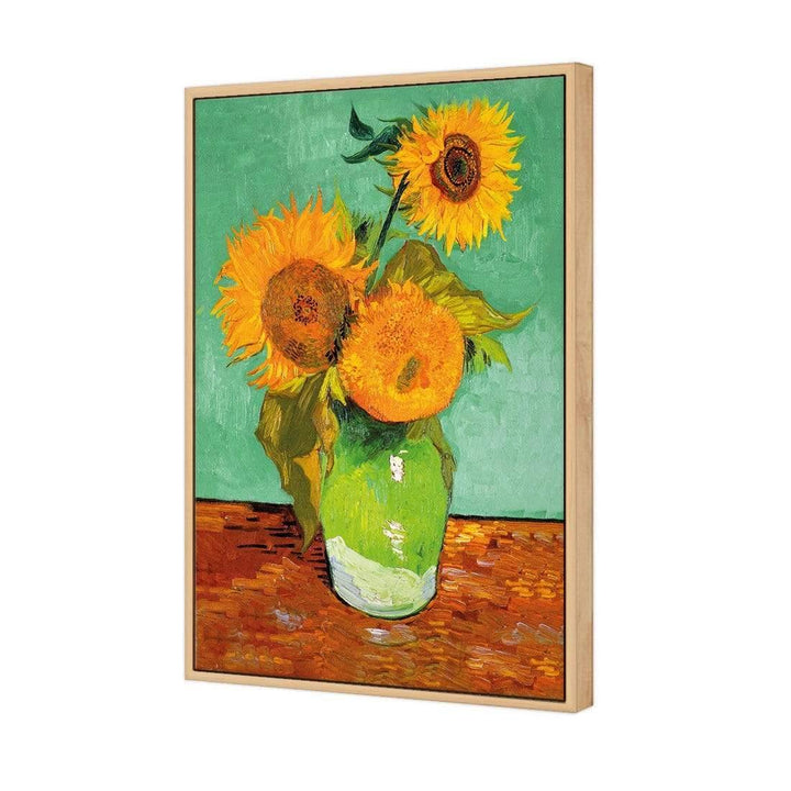 Sunflowers on Green By Van Gogh Wall Art