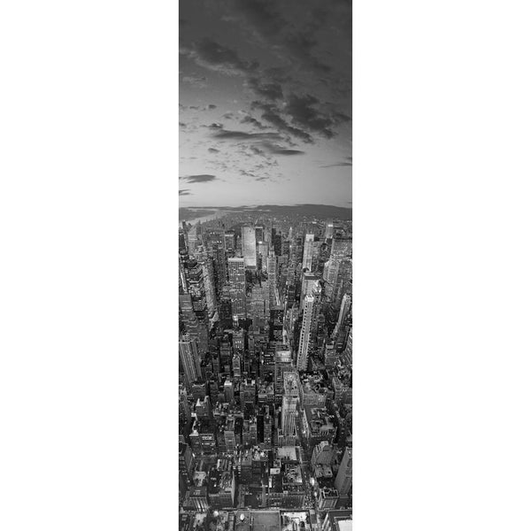 Manhattan Skyline Black and White (Tall) Wall Art
