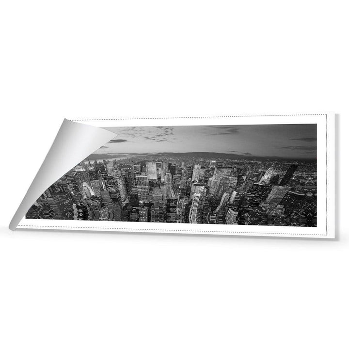 Manhattan Skyline Black and White (Long) Wall Art
