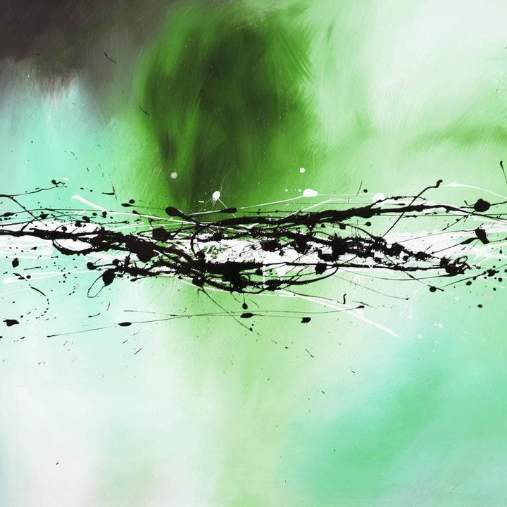 Splashes of Colour, Green (square) Wall Art