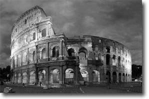 The Colosseum, Black and White Wall Art