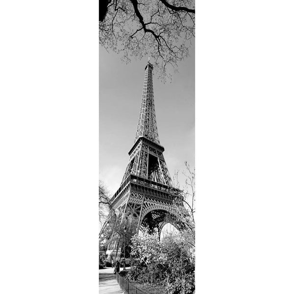 Old Time Eiffel Tower Black and White (Long) Wall Art